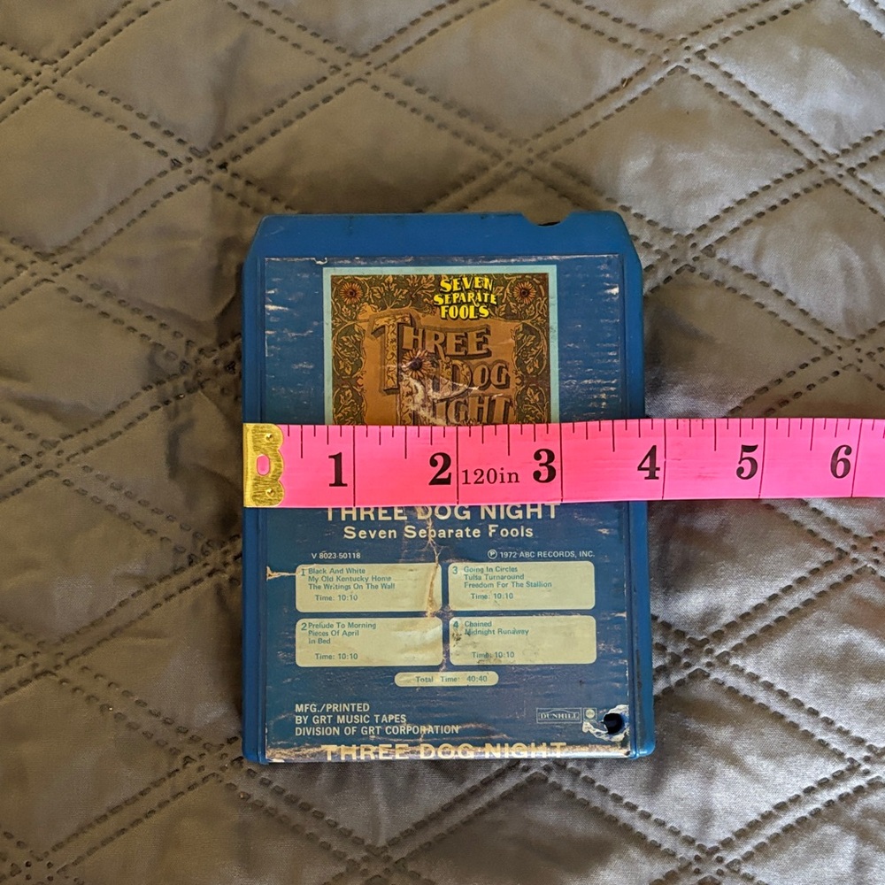 Vintage Three Dog Night Seven Seperate Fools 8 Track 1972 ABC Records Blue Case - Picture 10 of 11
